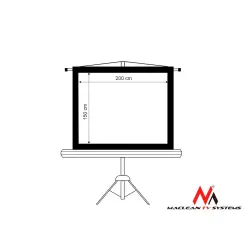 Ekran projekcyjny Maclean, na stojaku, 100", 200x150, 4:3, MC-595-1