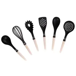 Stoneline | Natural Line | 21582 | Kitchen utensil set | 6 pc(s) | Dishwasher proof | Black/Beige-1