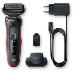 Braun | Shaver | 51-R1200s | Operating time (max) 50 min | Wet & Dry | Black/Red-1