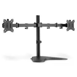 Stojak biurkowy podwójny 2xLCD max. 32" max. obciążenie 2x 8kg uchylno-obrotowy czarny-1