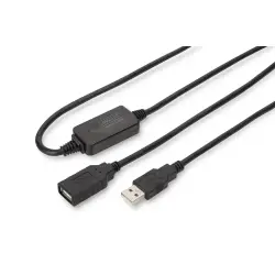 Kabel przedłużający USB 2.0 HighSpeed 15mTyp USB A/USB A M/Ż aktywny, czarny 15m-1
