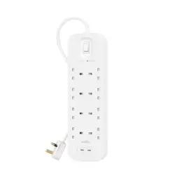 POWER STRIP WITH OVERVOLTAGE/PROTECTION 8 SOCKETS WITH 2 X US-1