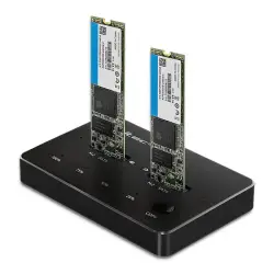 Qoltec Stacja dokująca dysków 2x SSD M.2 SATA |  NGFF |  USB typ C-1
