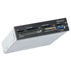 Akasa AK-ICR-14 USB 3.0 6-portowy czytnik kart 3,5 cala - czarny/biały-1