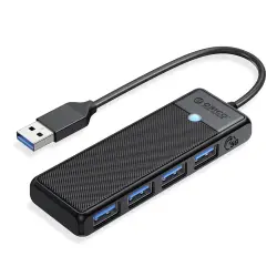 Orico Hub USB-A 4 porty USB-A 3.0 5Gbps czarny-1