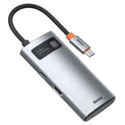 BASEUS HUB 4W1 METAL GLEAM 4W1 USB-C HUB-1