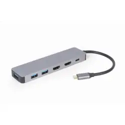 GEMBIRD MULTI ADAPTER USB TYP-C 3W1 SREBRNY HUB USB, HDMI, PD (100W)-1