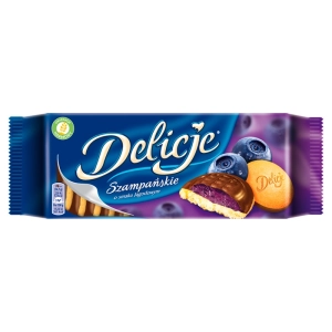 Ciastka DELICJE Szampańskie 147g. - jagodowe-101108