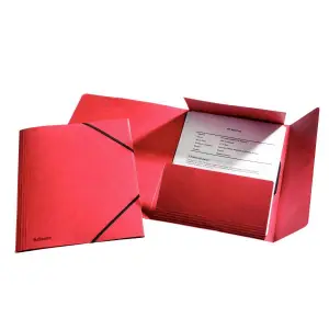 Teczka z gumką A4 ESSELTE karton - czerwona