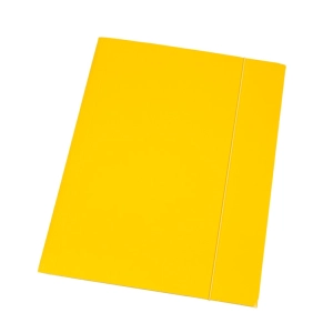 Teczka z gumką A4 DOTTS lakierowana 390g. - żółta-106314