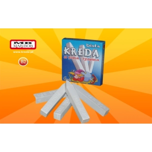 Kreda szkolna MAR-BOR B2 - biała op.6-110362