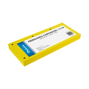 Przekładki DATURA kartonowe 1/3 A4 - żółte-330957