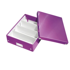 Pudło uniwer. LEITZ Click 6058 przegr. A4 - fiolet-125138