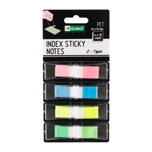 Zakładki indeksujące D.RECT 43x12mm 4k. 960127-687643