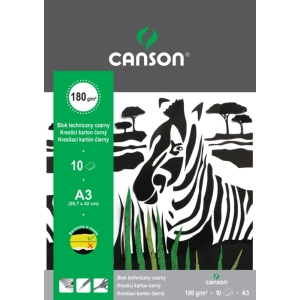 Blok techniczny CANSON A3 10 kartek 160g. - czarny