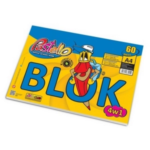 Blok PASTELLO 4w1 A4  60k. teczniczny / rysunkowy-321675