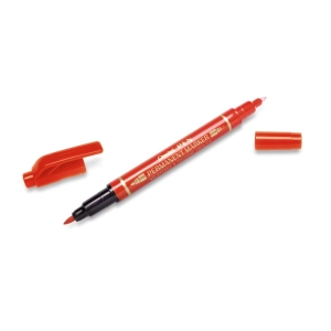 Marker PENTEL foliopis dwustronny N75W - czerwony-134545