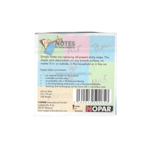 Karteczki magnetyczne NOPAR 10x10cm op.100 - białe-134573