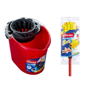 Zestaw VILEDA Mop Soft żółty   Drążek   Wiadro-336902