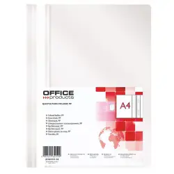 Skoroszyt OFFICE PRODUCTS A4 miękki op.25 - biały