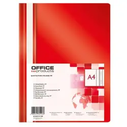 Skoroszyt OFFICE PRODUCTS A4 miękki op.25 - czerwony