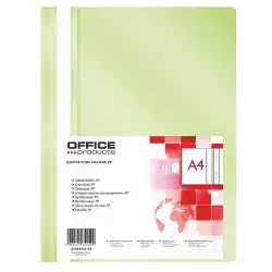 Skoroszyt OFFICE PRODUCTS A4 miękki op.25 - zielony jasny