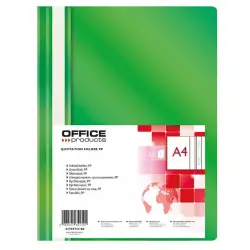 Skoroszyt OFFICE PRODUCTS A4 miękki op.25 - zielony