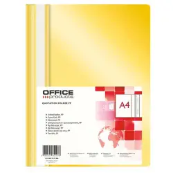 Skoroszyt OFFICE PRODUCTS A4 miękki op.25 - żółty