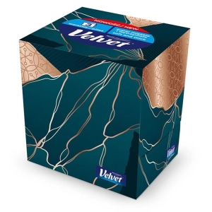 Chusteczki higieniczne VELVET karton op.60szt. - kwadratowe opakowanie-138984