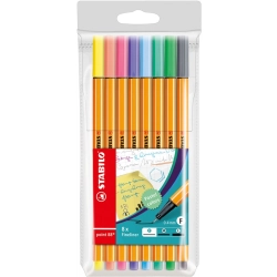 Cienkopis STABILO Point 88 komplet 8szt. pastelowy 888-01-454325