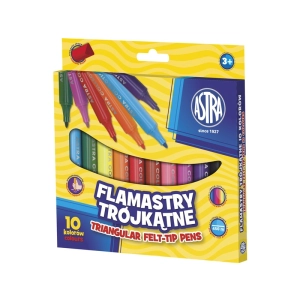 Flamastry ASTRA Jumbo trójkątne 10 kolrów 314114001-470759