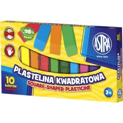 Plastelina ASTRA 10 kolorów kwadratowa 303115006