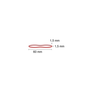 Gumki recepturki D.RECT 1,5x1,5 x 60mm 1kg mix -148313