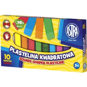 Plastelina ASTRA 10 kolorów kwadratowa 303115006