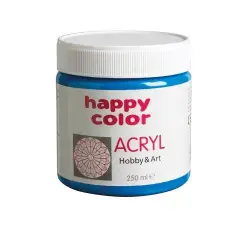 Farba akrylowa HAPPY COLOR 250ml słoik - niebieska 3-543115