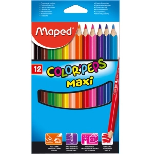 Kredki MAPED trójkątne COLORPEPS JUMBO TRÓJKĄTNE 12kolorów 834010-542722
