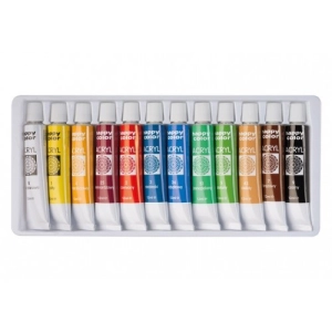 Farba akrylowa HAPPY COLOR 12ml. zestaw 12 kolorów-149850