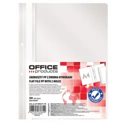 Skoroszyt OFFICE PRODUCTS op.50 A4 zaw. 2 otw. - biały-580658