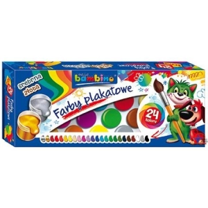 Farby plakatowe BAMBINO 10ml. - 24 kolory