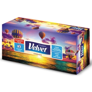 Chusteczki higieniczne VELVET Dream 3w. 90 listków białe-155999