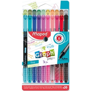 Cienkopis MAPED GRAPH PEPS DECO 20 szt etui 7490510