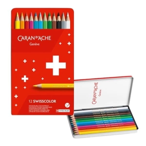 Kredki CARAN D'ACHE Swisscolor Aquarelle 12szt. mix kolorów-156234