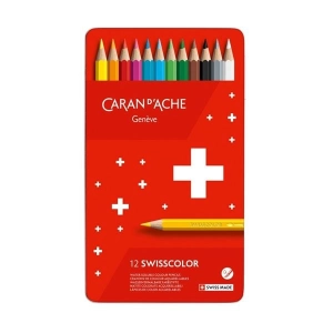 Kredki CARAN D'ACHE Swisscolor Aquarelle 12szt. mix kolorów-156235
