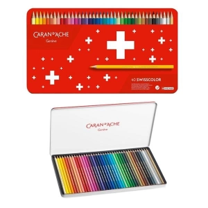 Kredki CARAN D'ACHE Swisscolor Aquarelle 40szt. mix kolorów-156246
