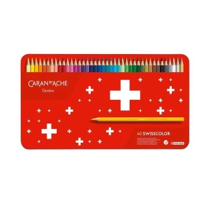 Kredki CARAN D'ACHE Swisscolor Aquarelle 40szt. mix kolorów-156247
