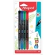 Cienkopis MAPED GRAPH PEPS DECO kolory basic 4 szt