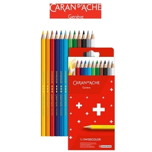 Kredki CARAN D'ACHE Swisscolor kartonowe pudełko 12 szt.-159322
