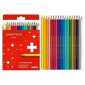 Kredki CARAN D'ACHE Swisscolor kartonowe pudełko 18 szt.-159323