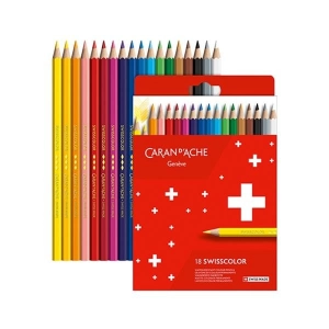 Kredki CARAN D'ACHE Swisscolor kartonowe pudełko 18 szt.-159325