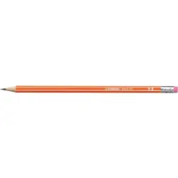 Ołówek STABILO z gumką HB - orange
